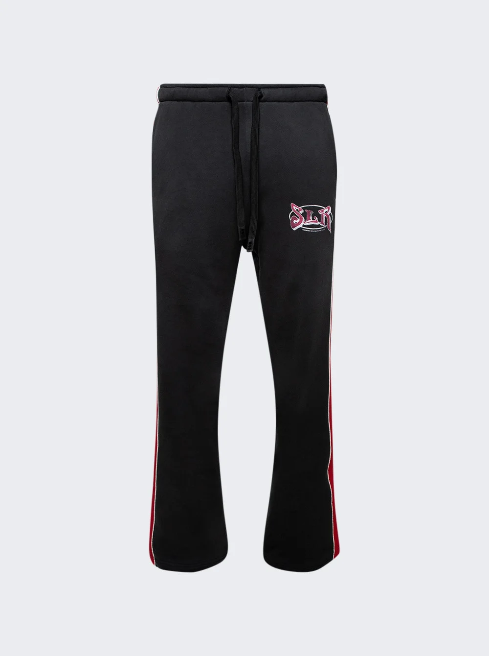 Striped Wide Sweatpants Aged Black - 1