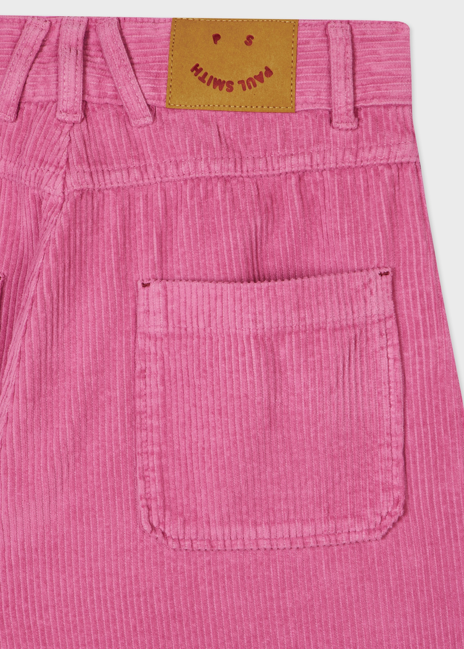 Women's Pink Corduroy Barrel Leg Trousers - 2