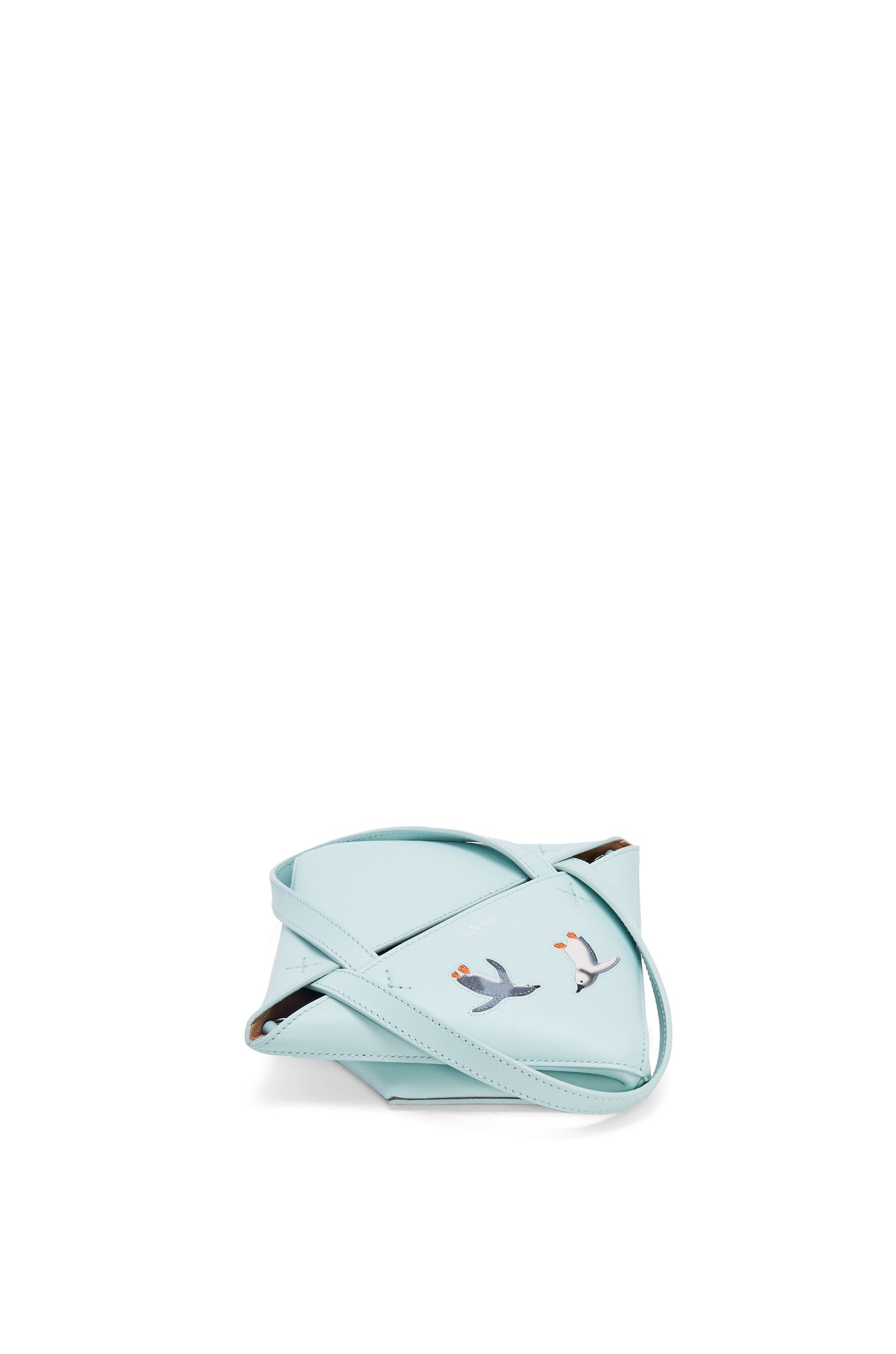 Penguin mini Puzzle Fold tote in shiny calfskin - 5