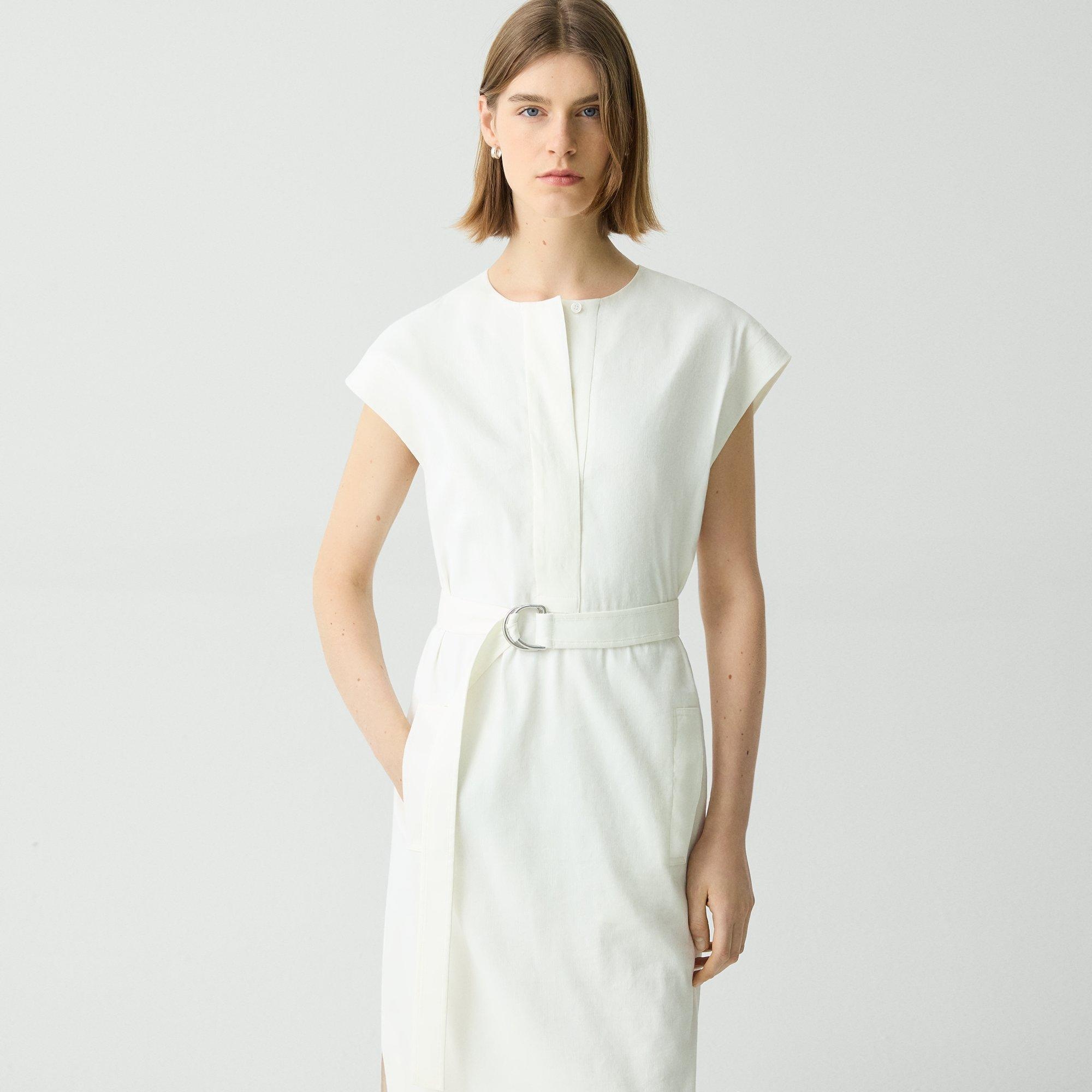 Belted Midi Dress in Good Linen - 5