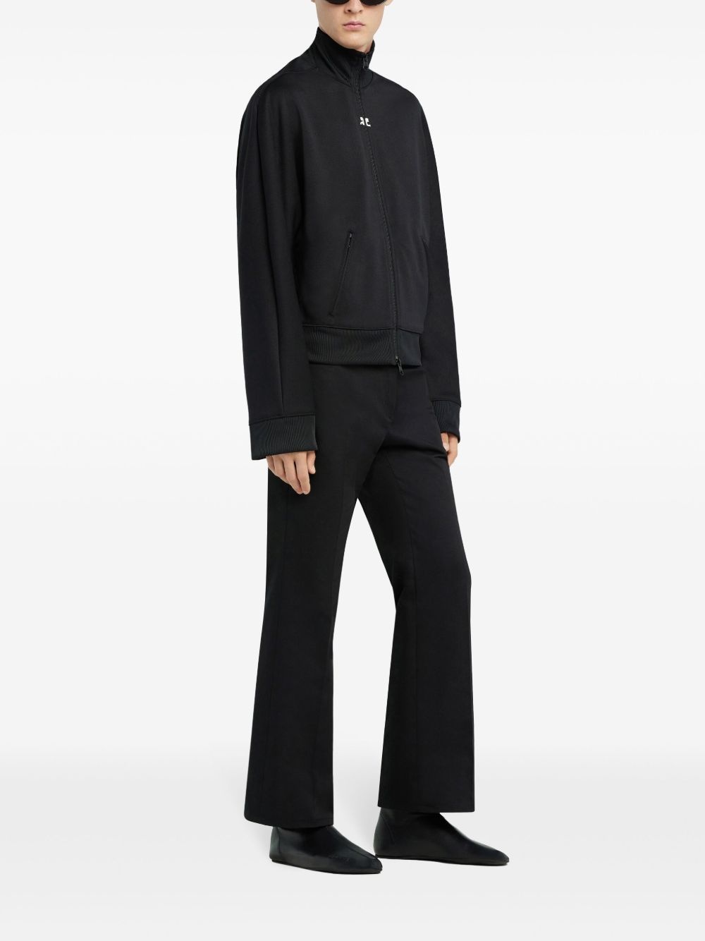 logo-embroidered track jacket - 3