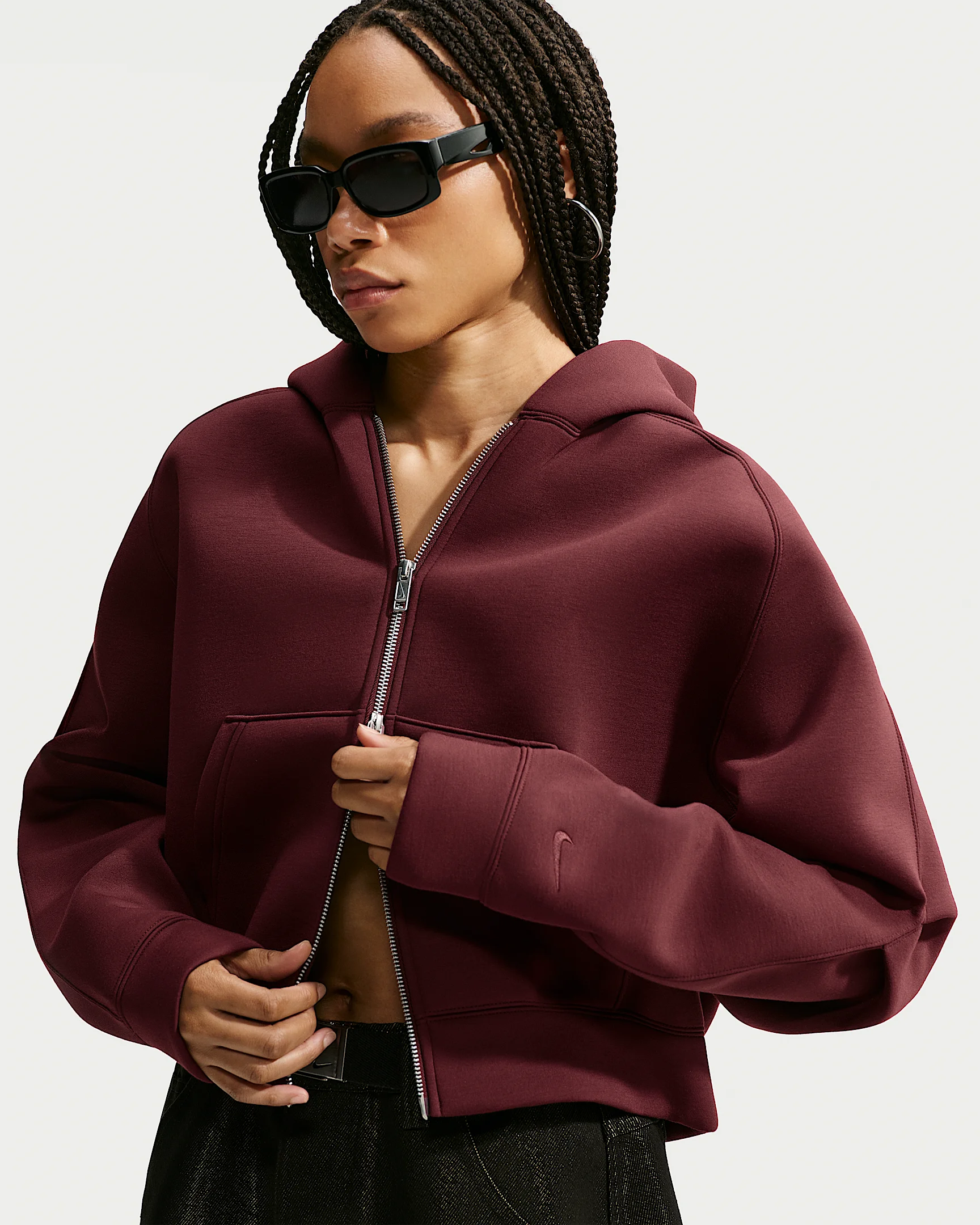 Nike Article Fleece Women's Oversized Full-Zip Hoodie - 1