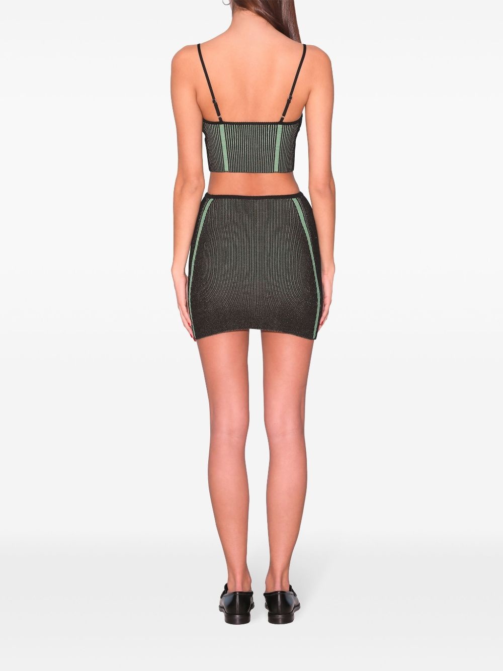 ribbed-knit mini skirt - 4