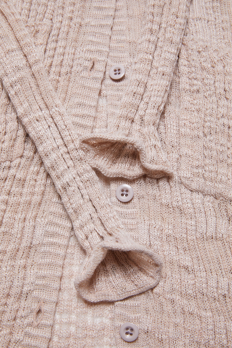 Wide rib cardigan - Dusty pink 6