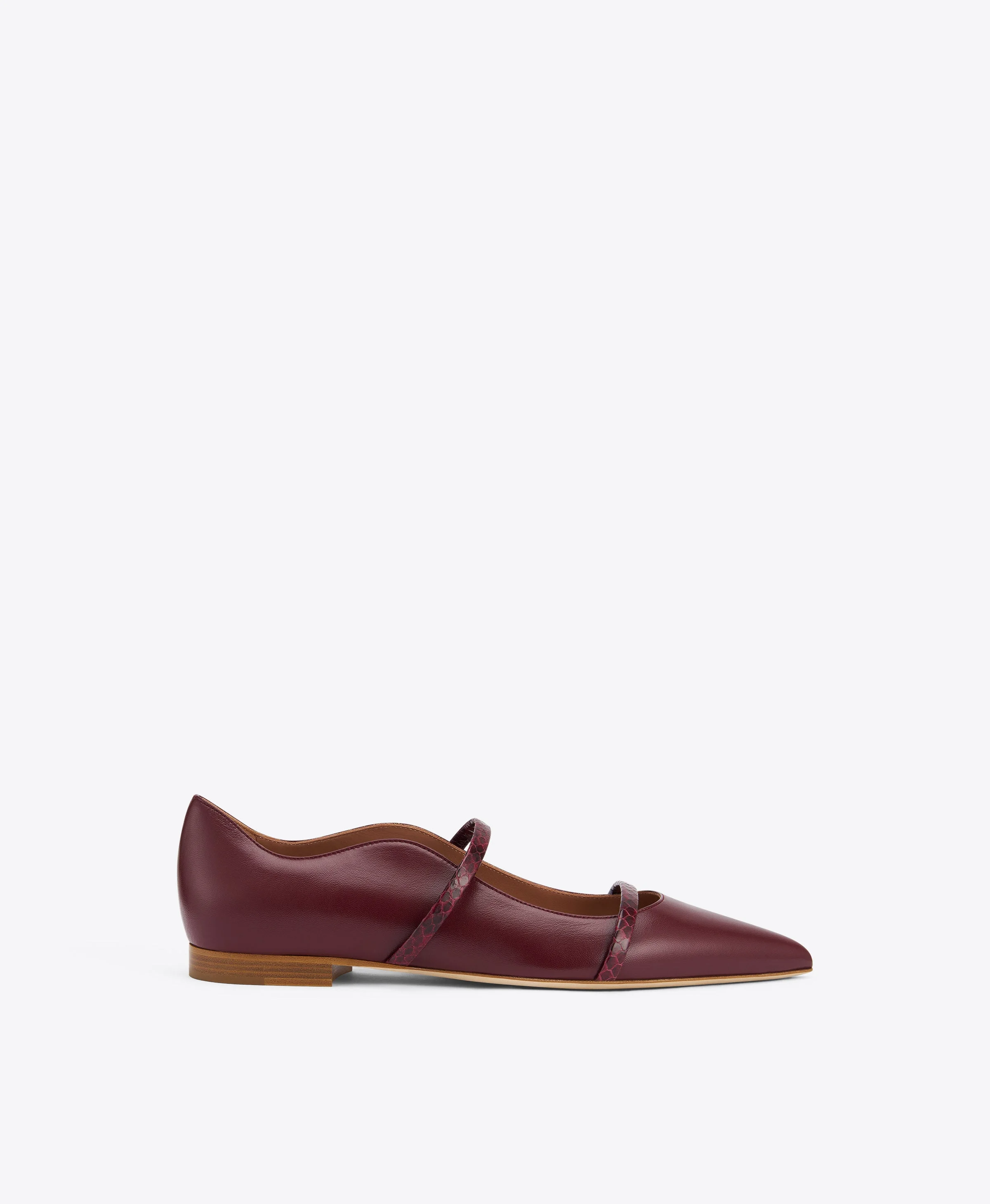 Maureen Red Leather Flat Pumps - 1