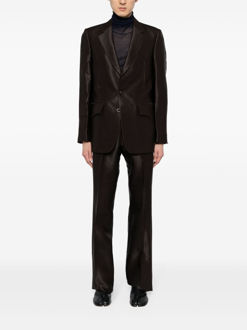 Maison Margiela striped single-breasted blazer outlook