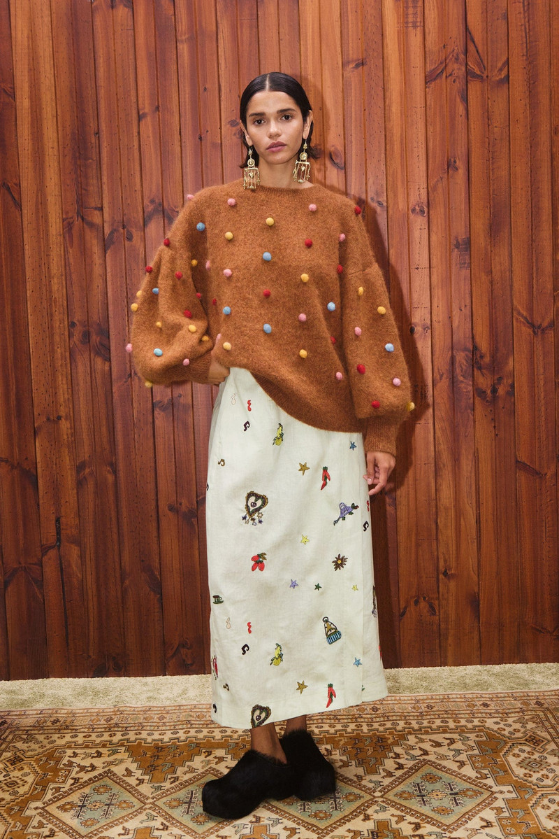 ALÉMAIS Elia Tobacco Balloon Sweater outlook