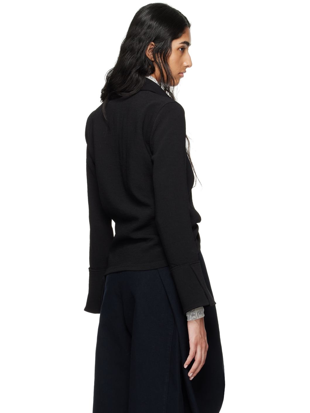 【関税込み】JW Anderson ブラック Wire Puller セーター JW Anderson Black Wire-Puller Sweater | REVERSIBLE
