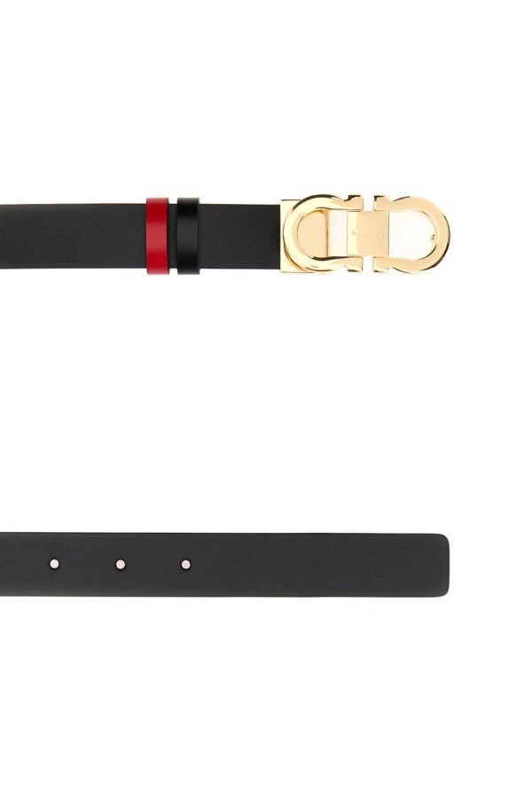 Salvatore Ferragamo Woman Black Leather Reversible Belt - 2