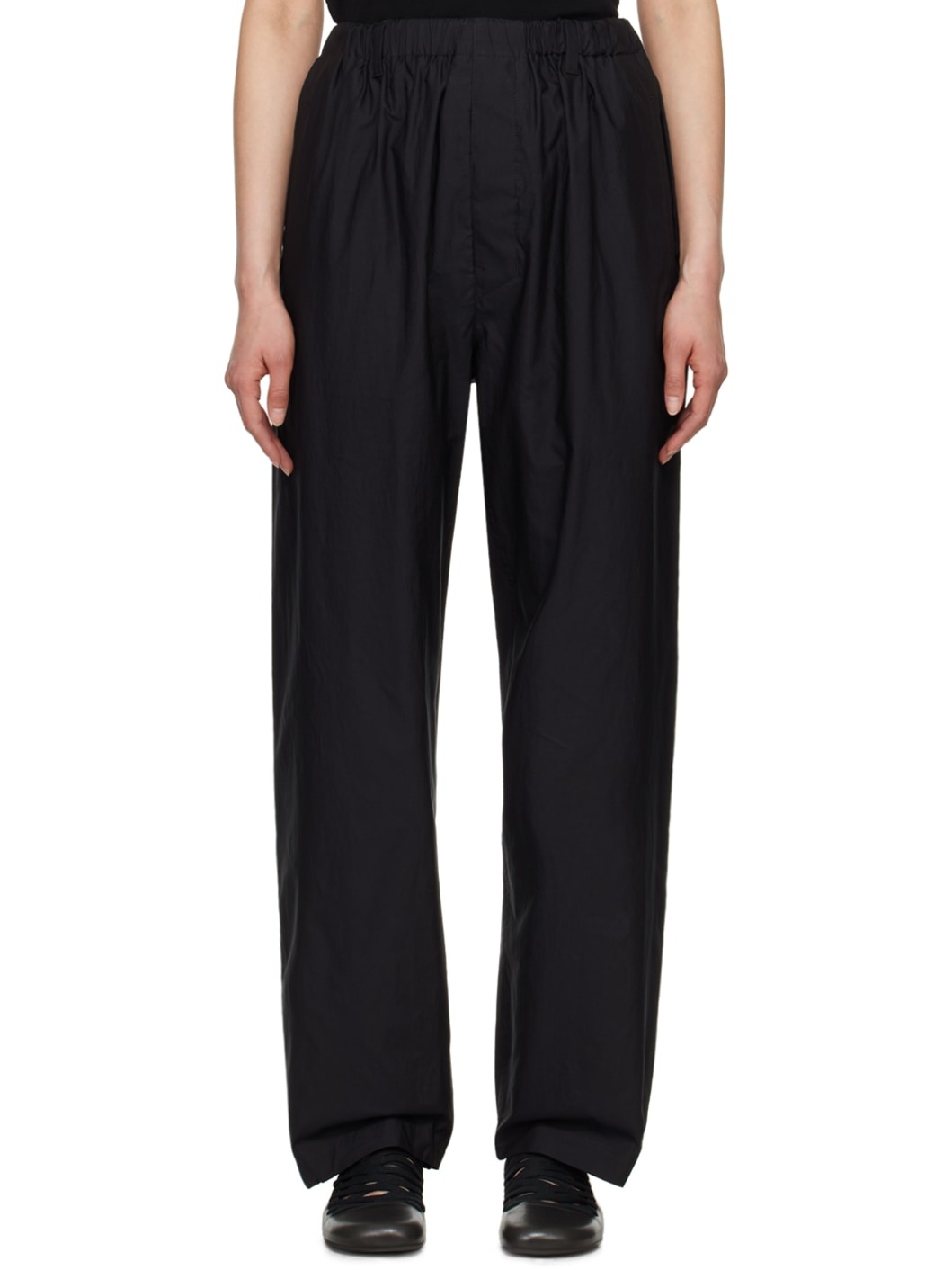 Black Relaxed Trousers - 1