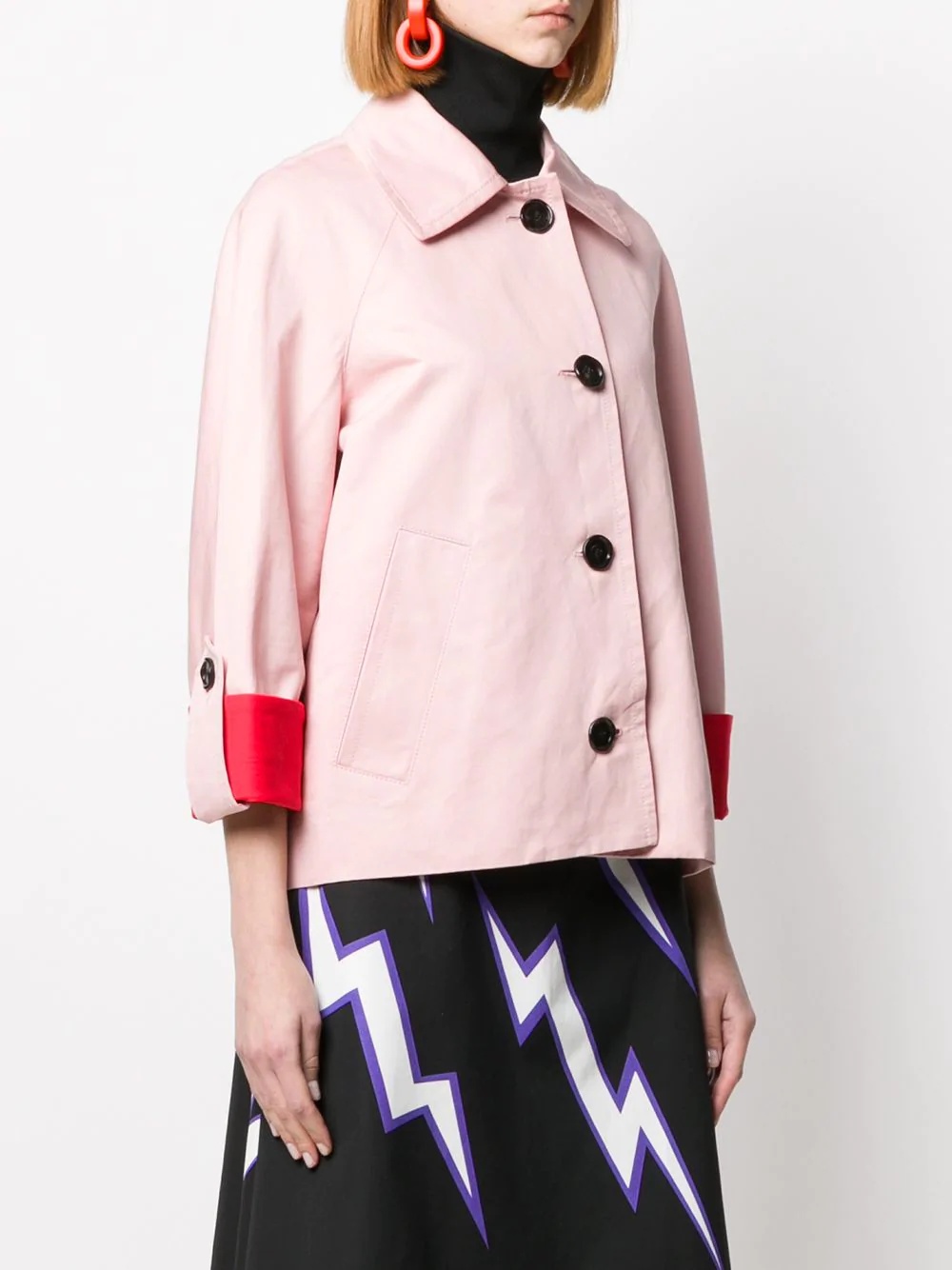 boxy colour-block jacket - 3