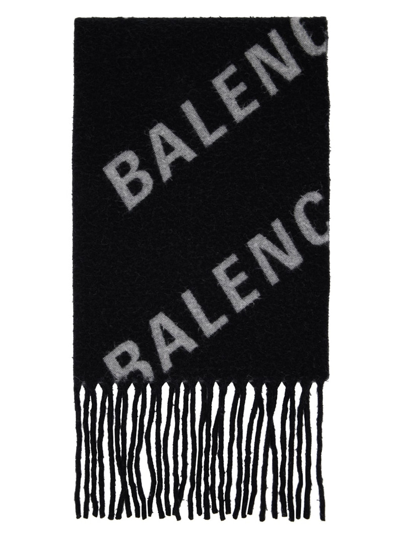 Black Allover Blanket Scarf 1