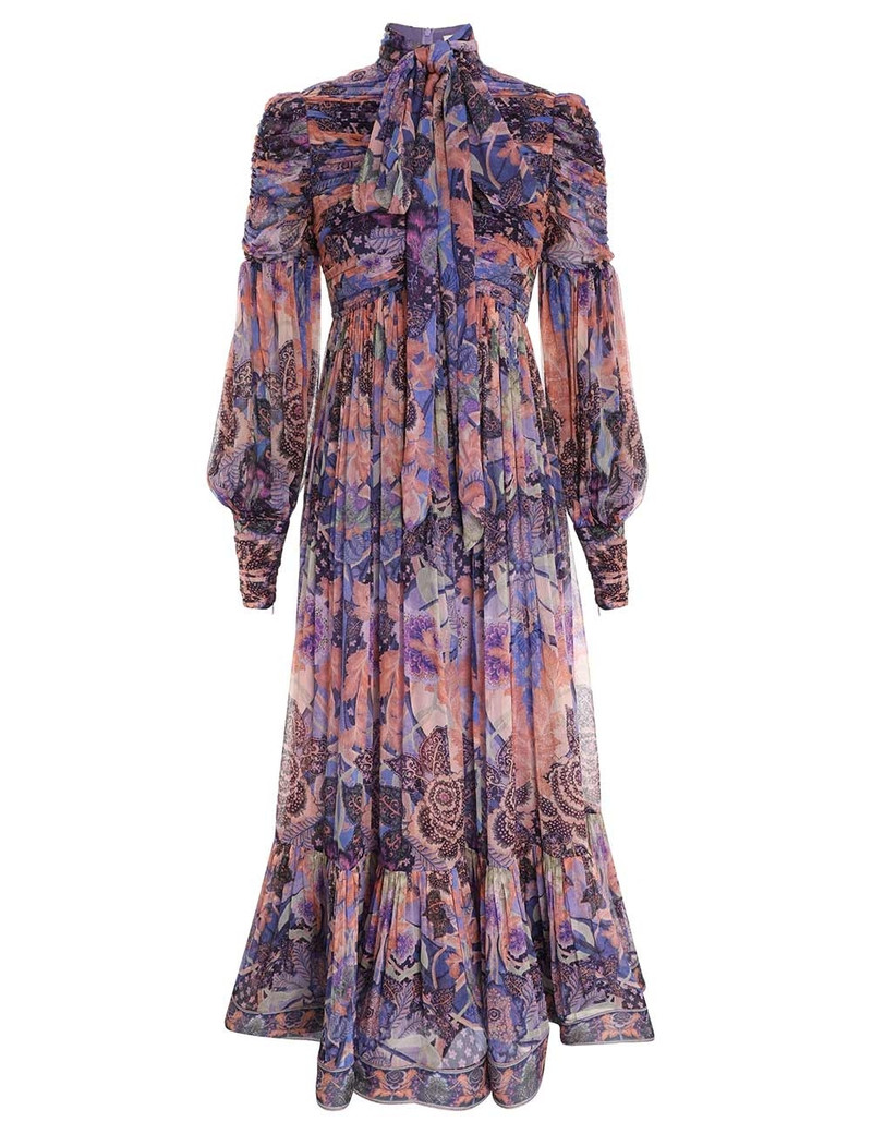 CELESTIAL RUCHED MIDI DRESS 1