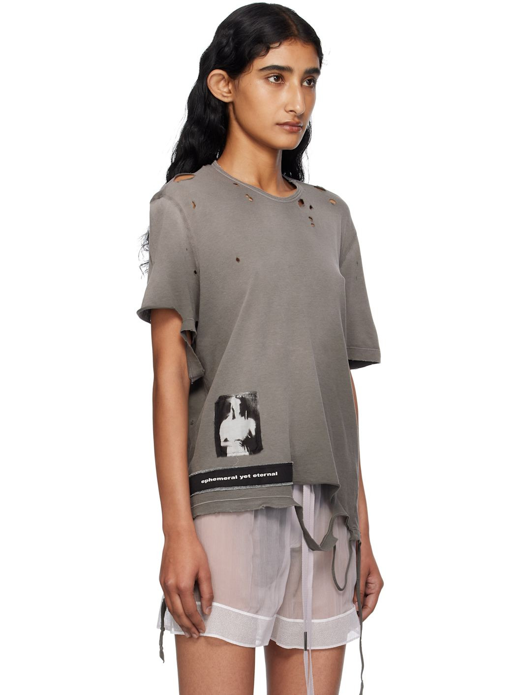 Gray Fanie Standard Fit T-shirt - 2