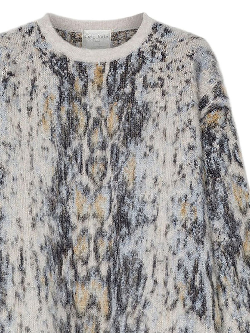 forte_forte round-neck patterned sweater outlook