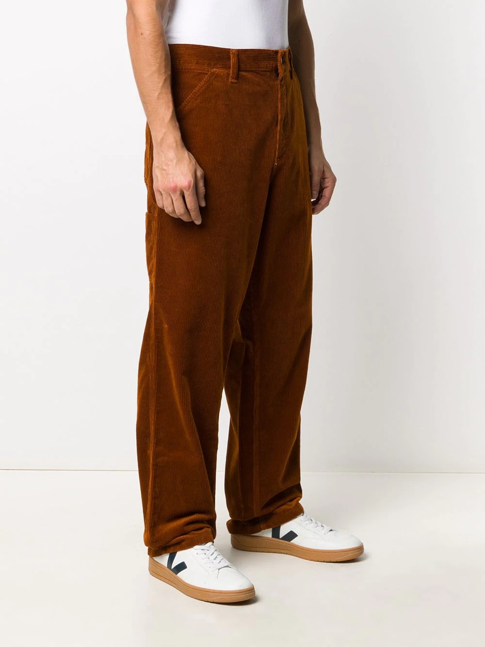 wide-leg corduroy trousers - 3