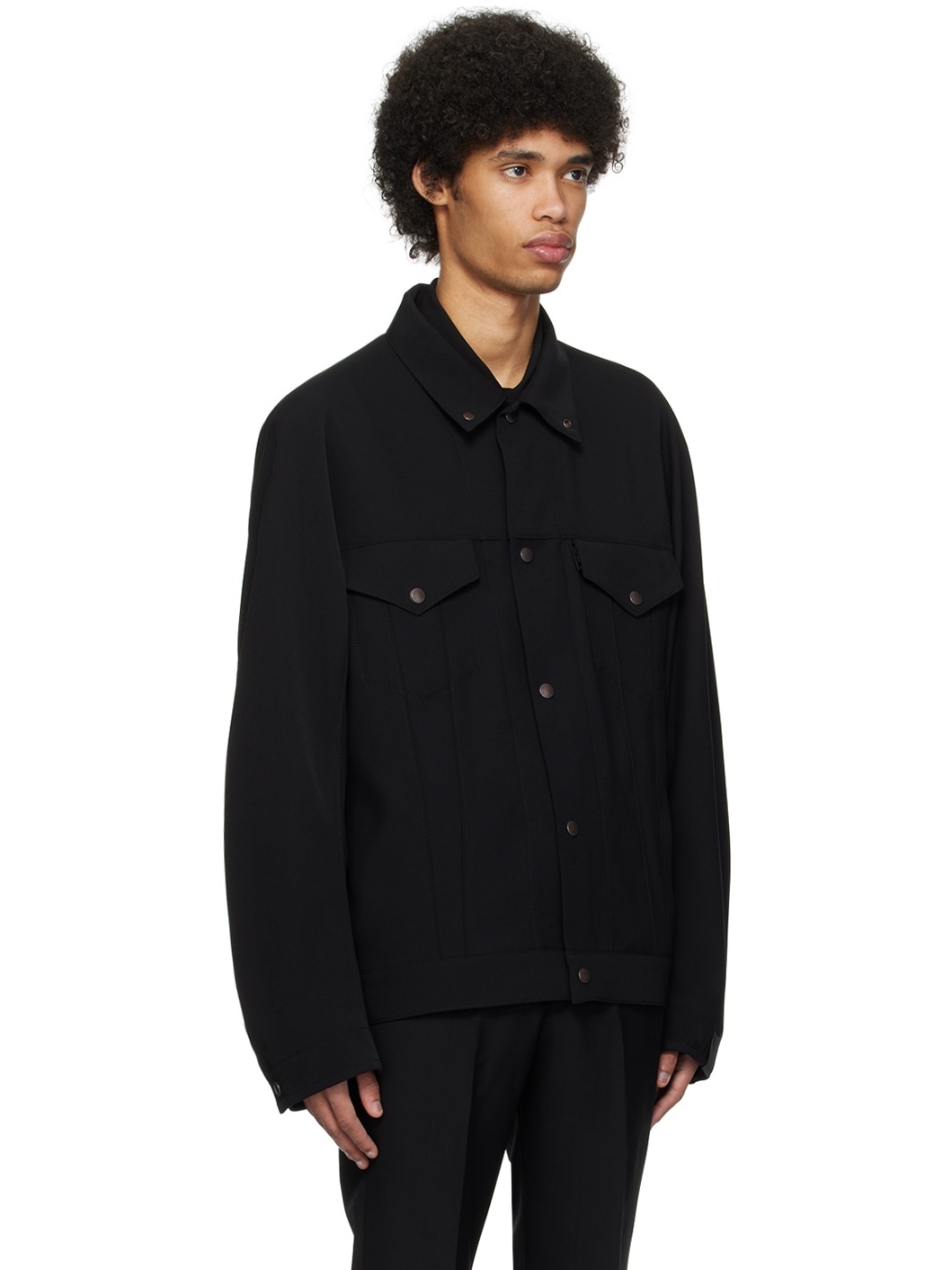 Black Buttoned Jacket - 2