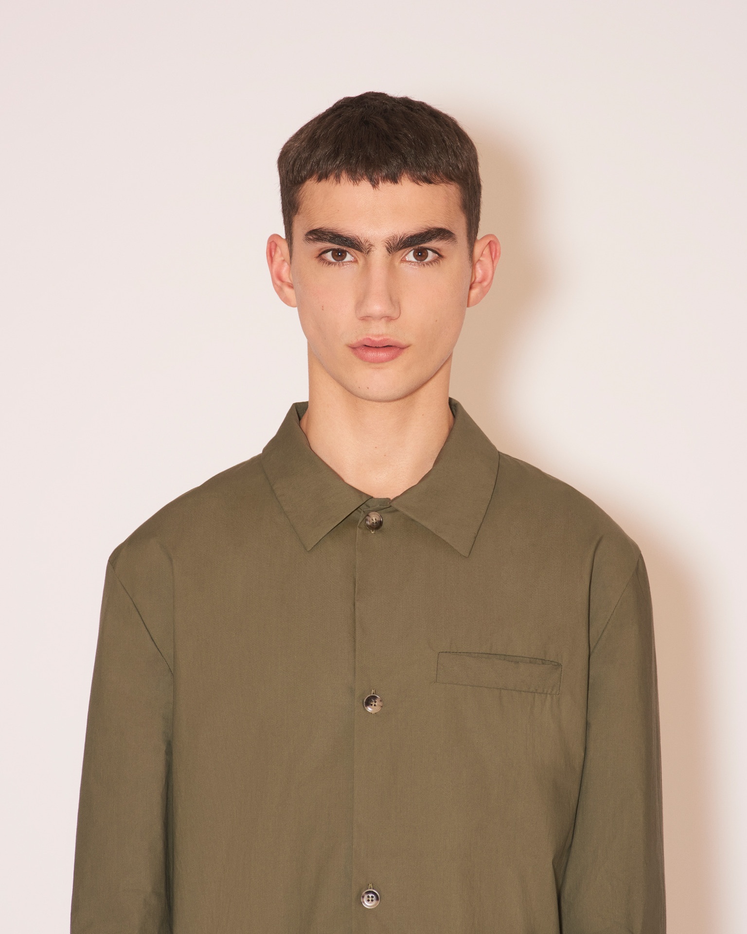 JAO - Point-collar overshirt - Olive - 6