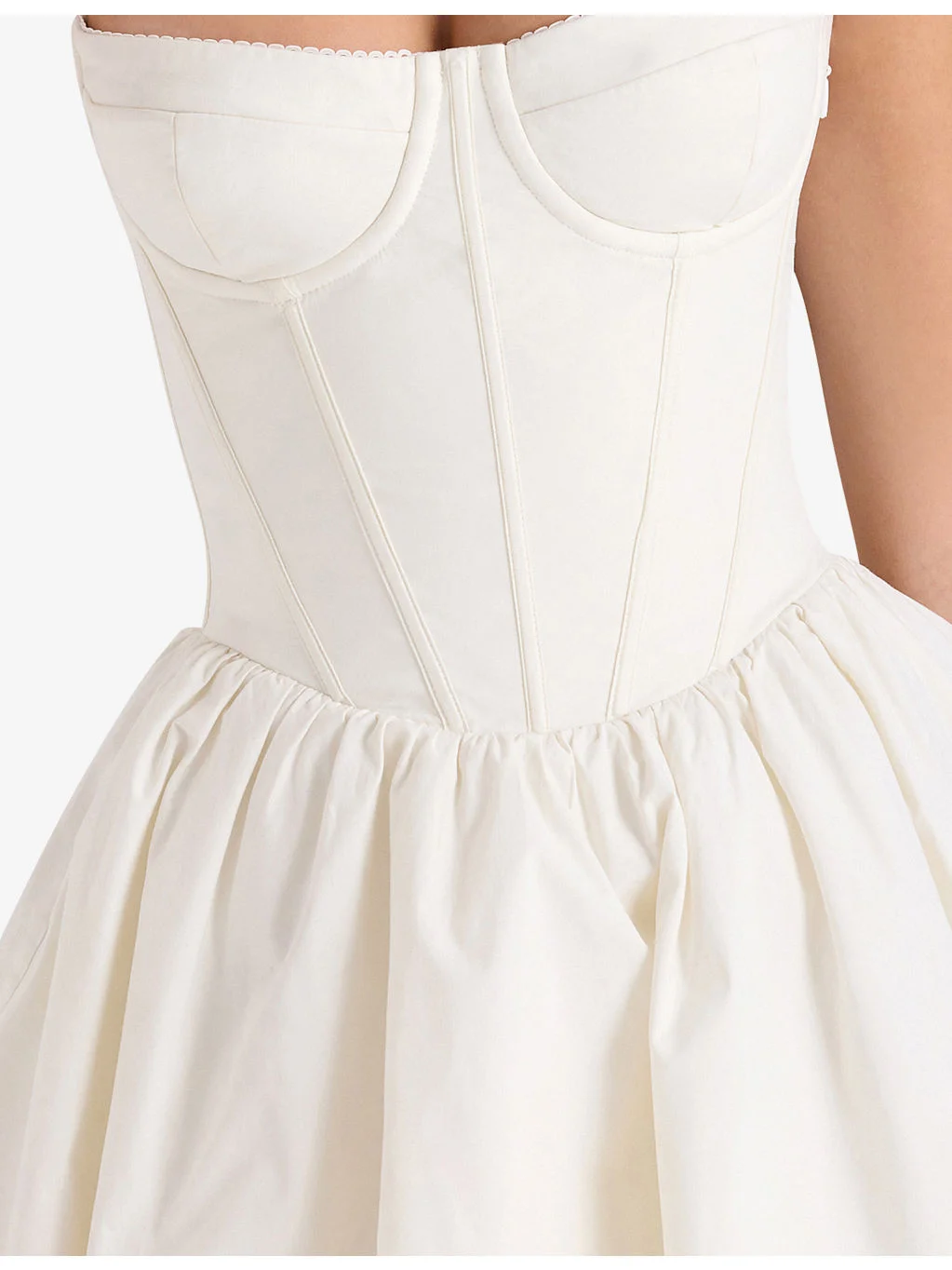 House of CB Kristiana Strapless Corseted Cotton Mini Dress - EMMANUELA