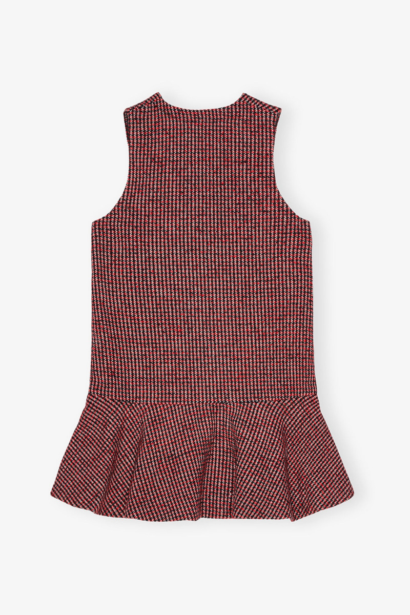 RED CHECK MINI DRESS 6