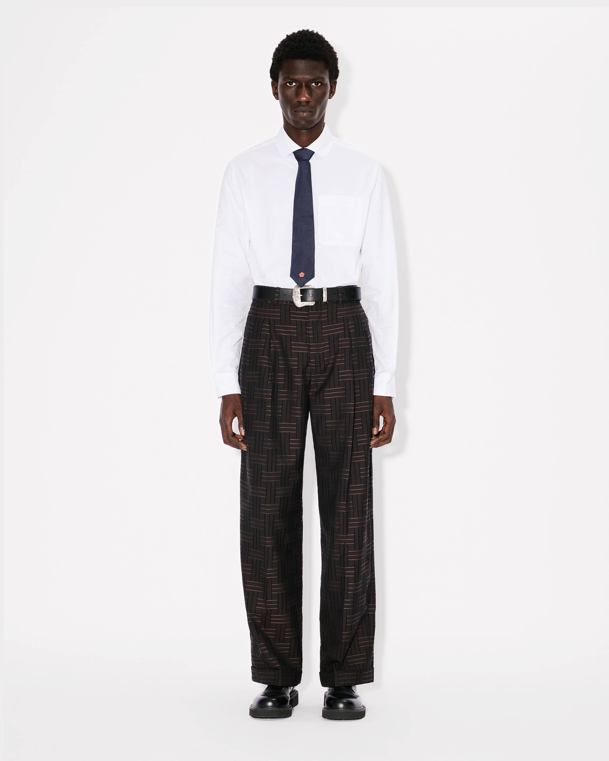 'KENZO Weave' slim shirt in cotton jacquard - 5