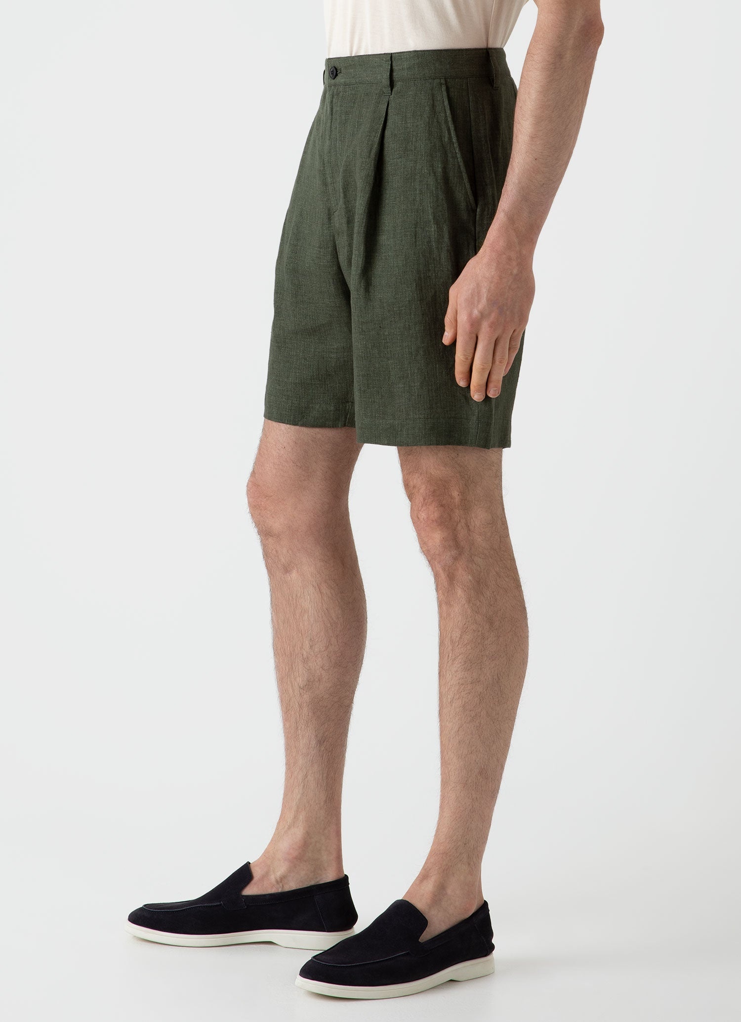 Pleated Linen Short - 5