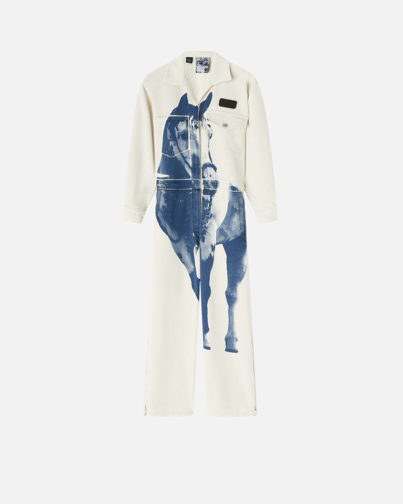 REIMAGINE BY PINKO X PATRICK MCDOWELL WORKWEAR JUMPSUIT WITH HORSE PRINT 1