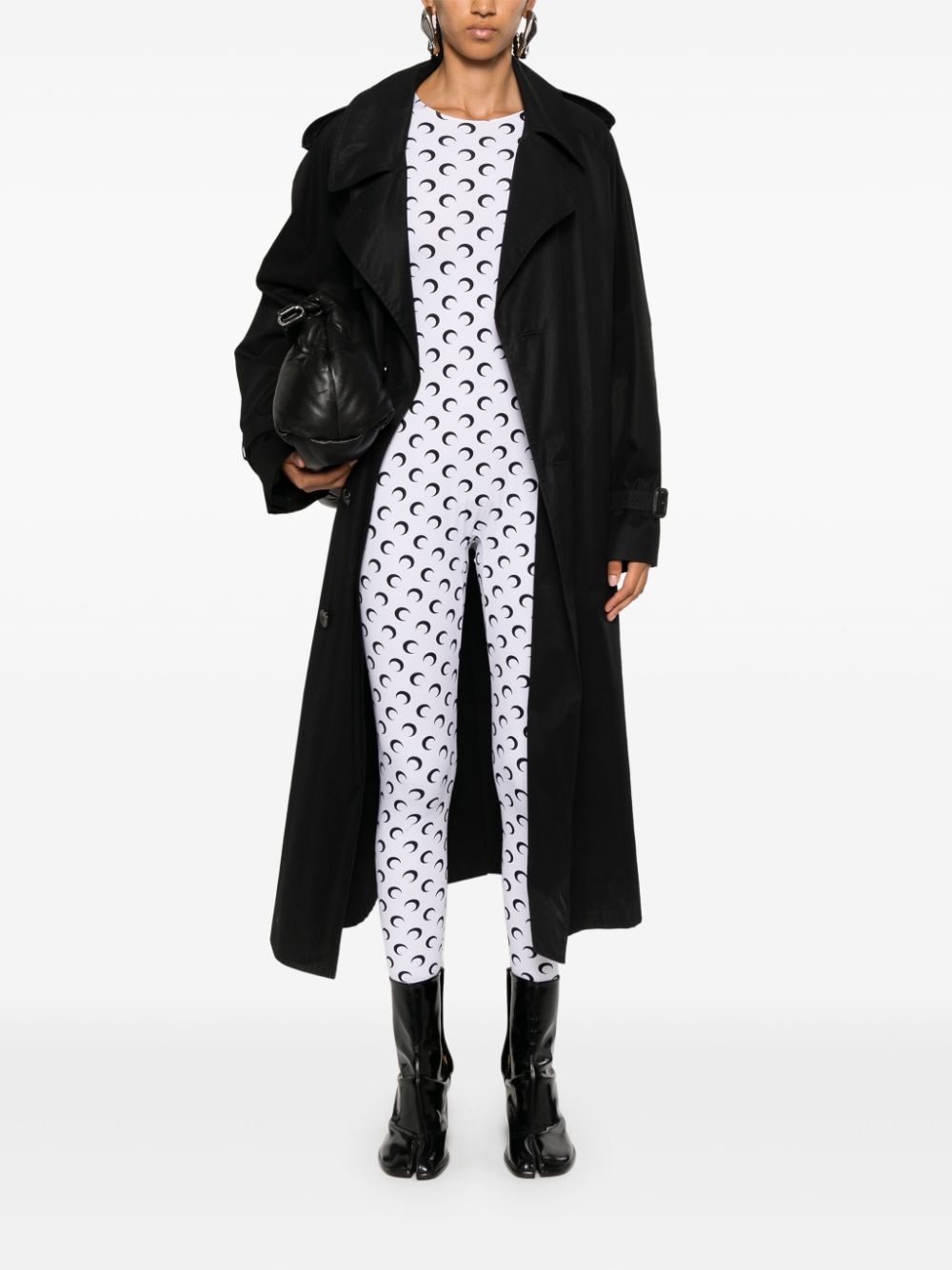moon-print jersey catsuit - 2
