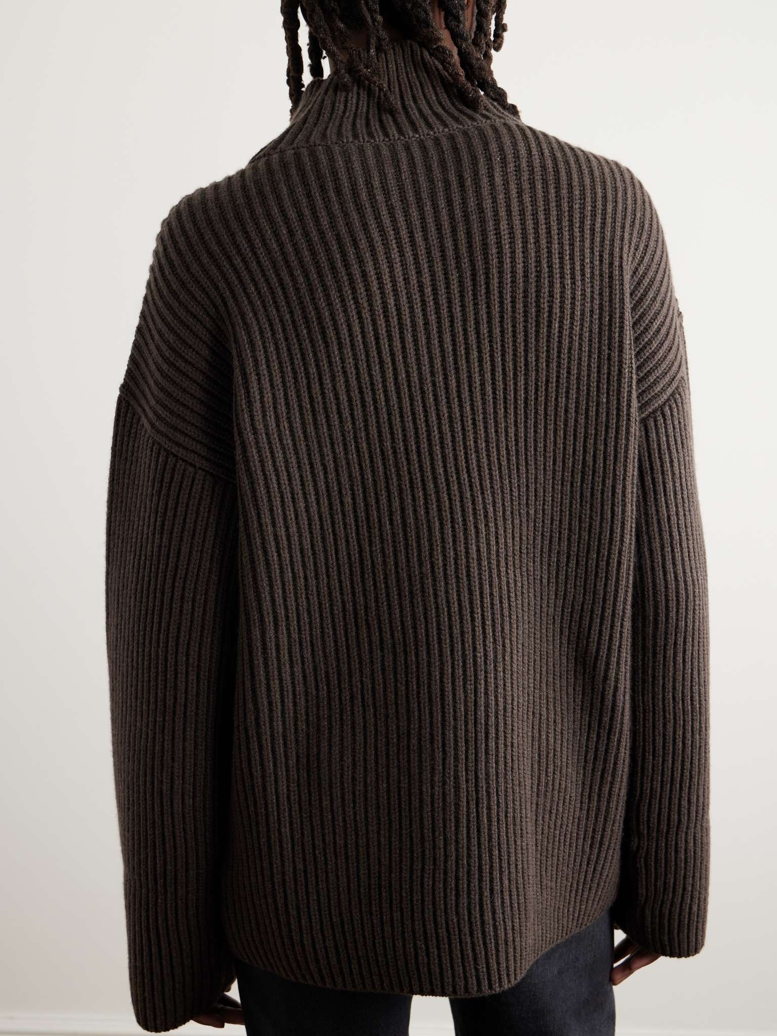Manlio Ribbed Cashmere Rollneck Sweater - 3
