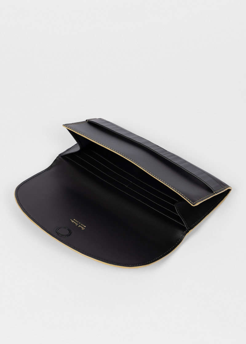 Women's Shadow Stripe Leather Tri-Fold Purse 3