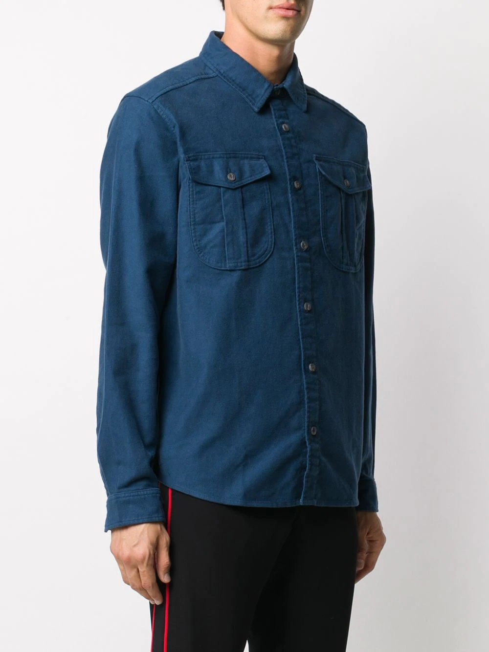 blue cotton shirt - 3