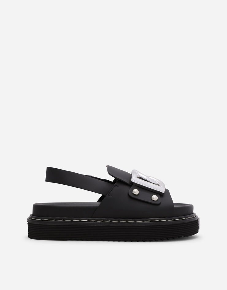 Calfskin sandals with DG logo - 1