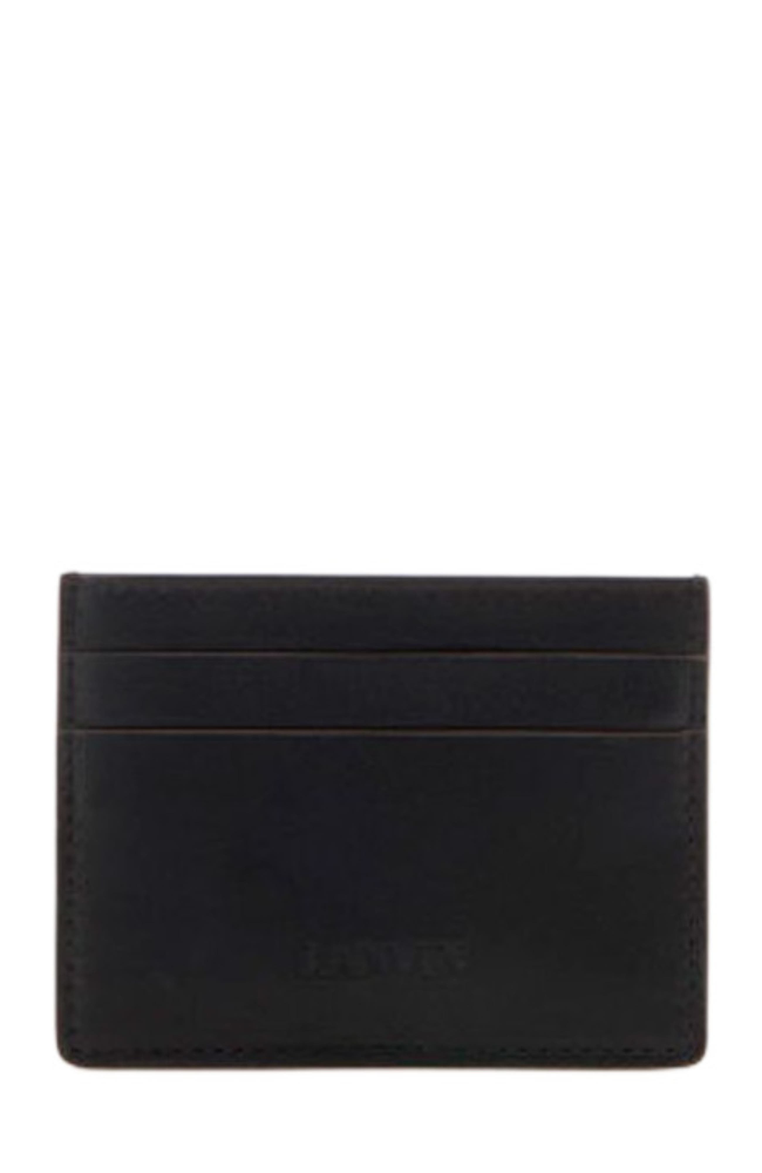 Lanvin SIGNATURE LEATHER CARDHOLDER in Black at Nordstrom - 3