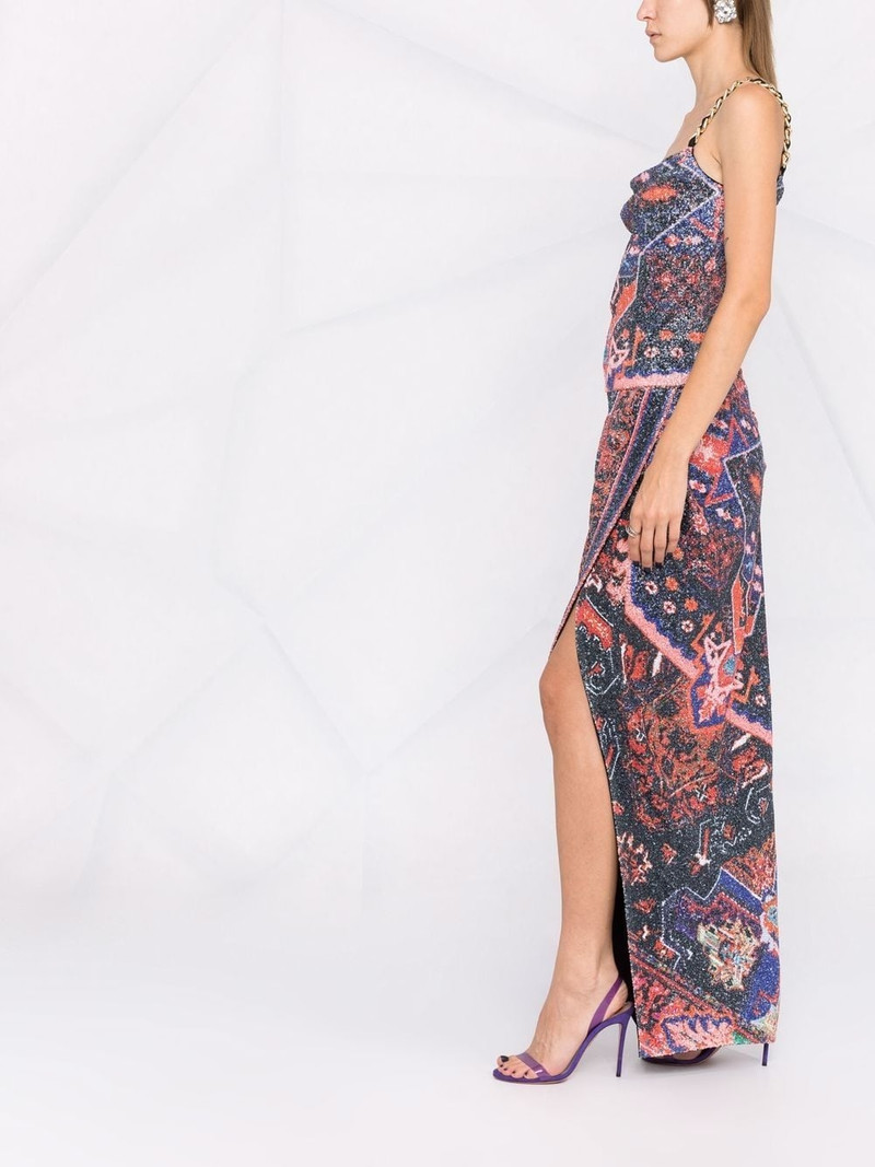 printed sequin-embellished dress 6