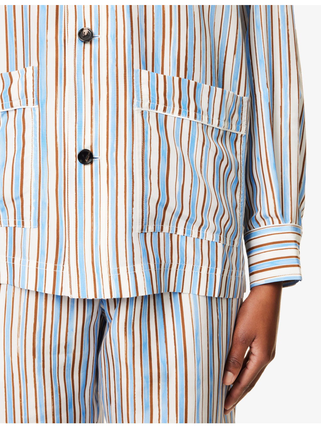Relaxed-Fit Multi-Stripe Silk Pyjama Set - 6
