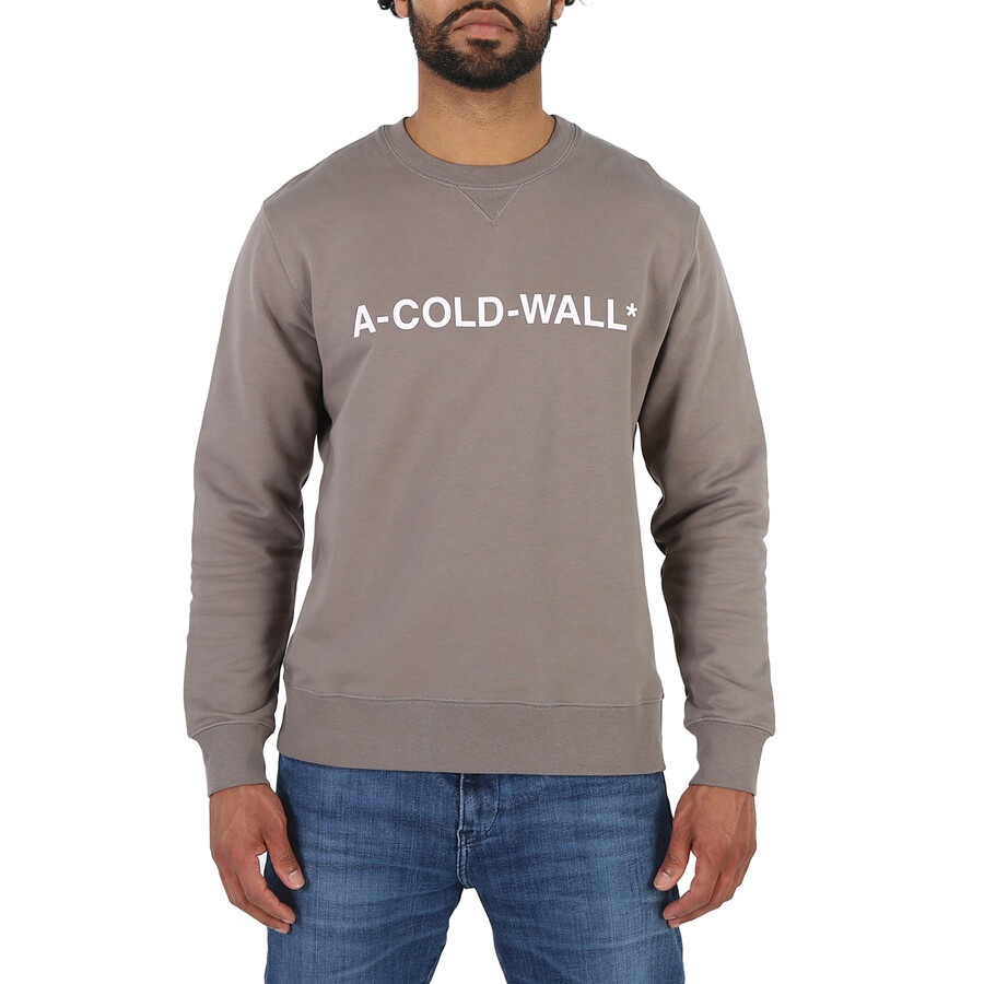 A Cold Wall Men's Mid Grey Essential Logo Crew Sweater - 3