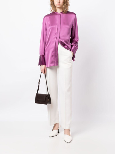 Vince button-up silk satin blouse outlook