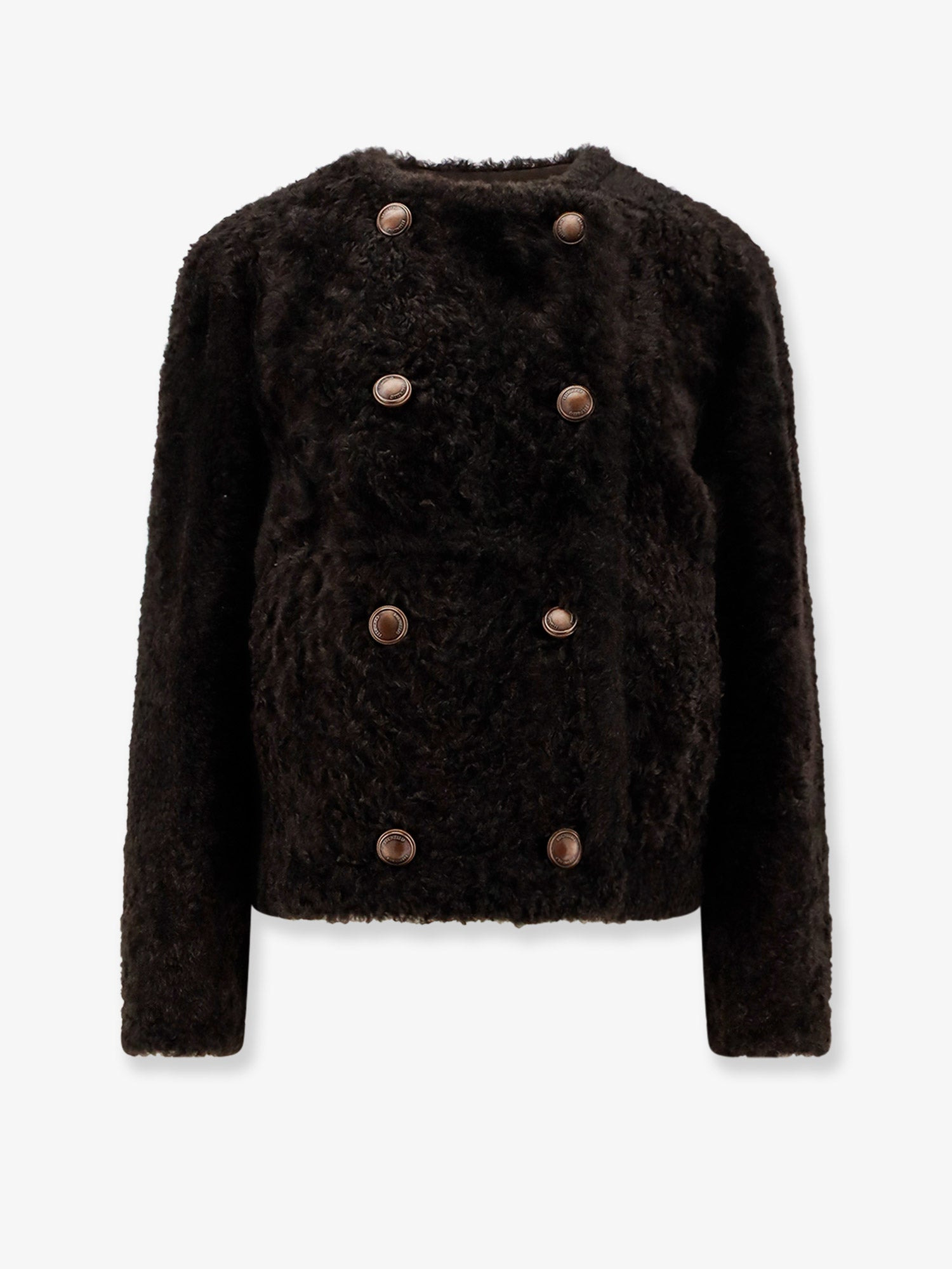 Brunello Cucinelli Reversible Fuzzy Shearling Caban Crop - 1