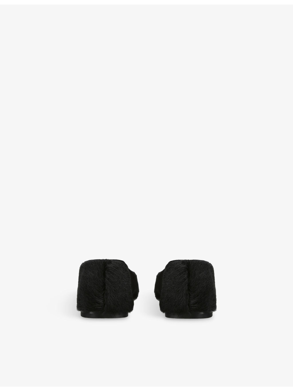Square-Toe Pony-Hair Leather Ballet Flats - 4