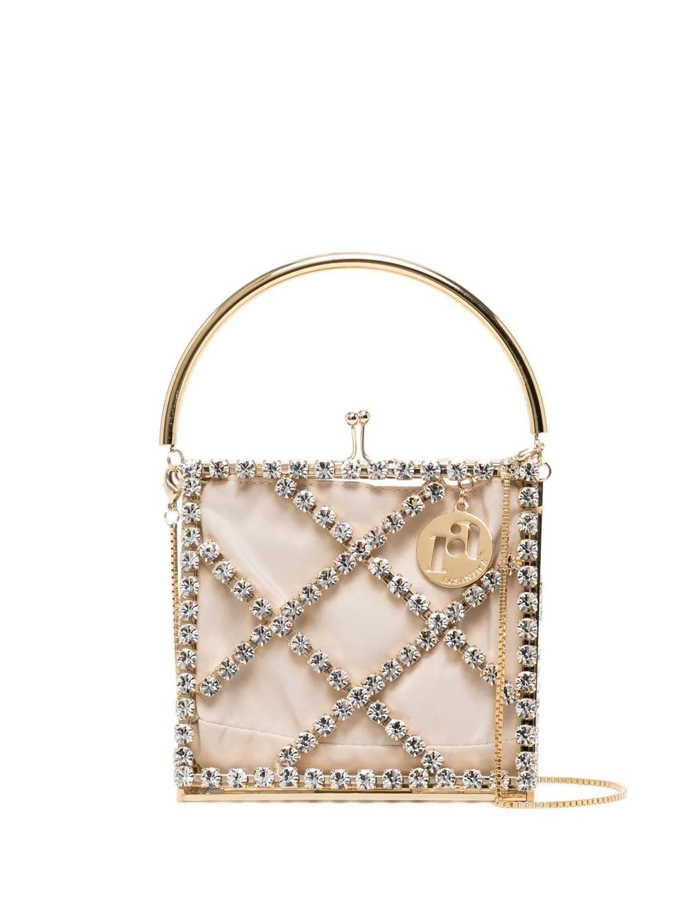crystal-embellished mini tote bag - 1