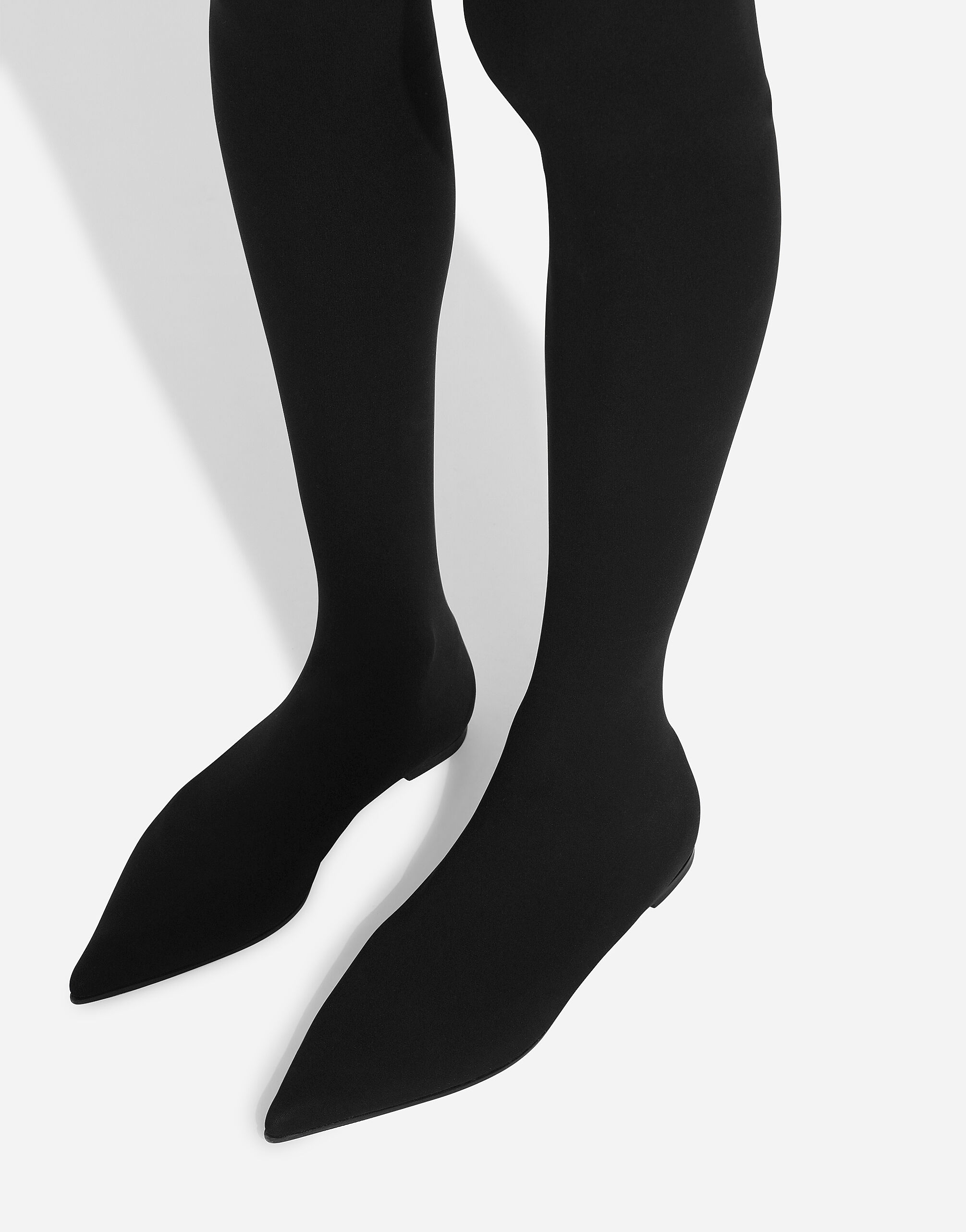 Stretch jersey thigh-high boots - 5