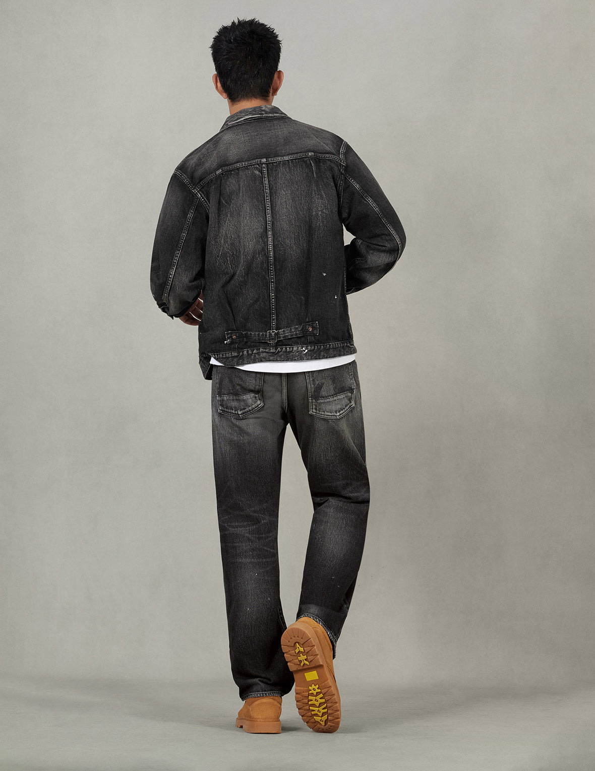 Seagull Print Regular Fit Denim Trucker Jacket - 15