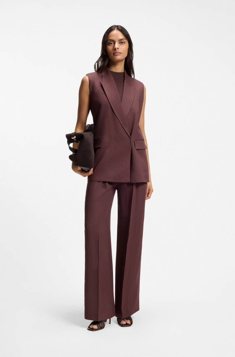 BOSS RIBBED TOP WITH MOCK NECKLINE outlook