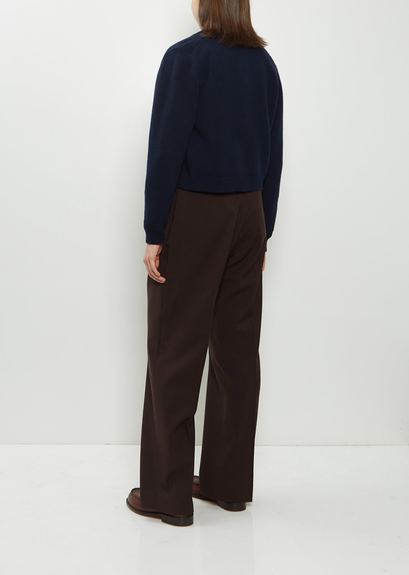 MARGARET HOWELL Merino Wool Cardigan Jacket — Navy outlook