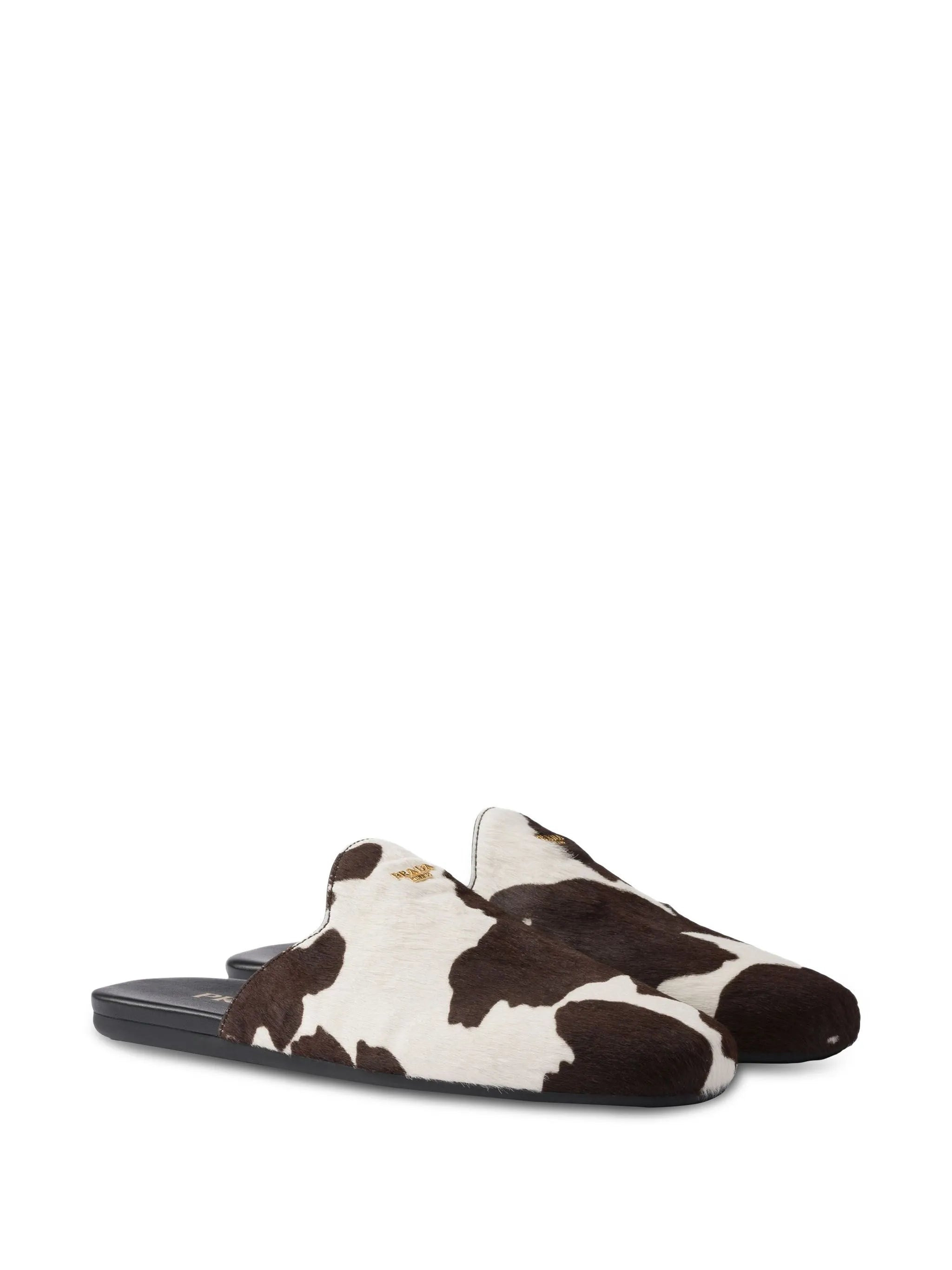 Prada Cow-print Slip-on Mules - 3