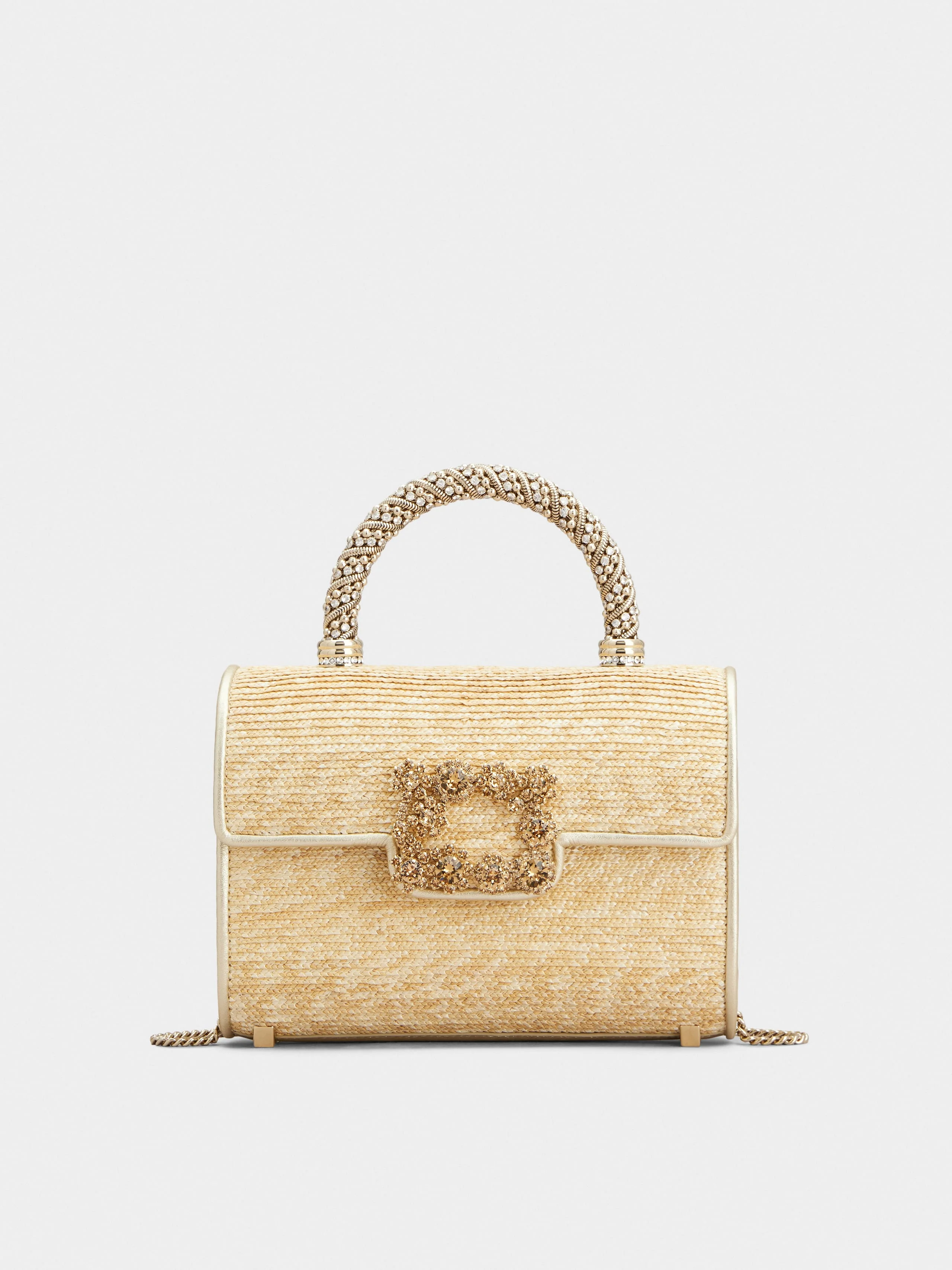 Jewel Efflorescence Mini Bag in raffia - 1