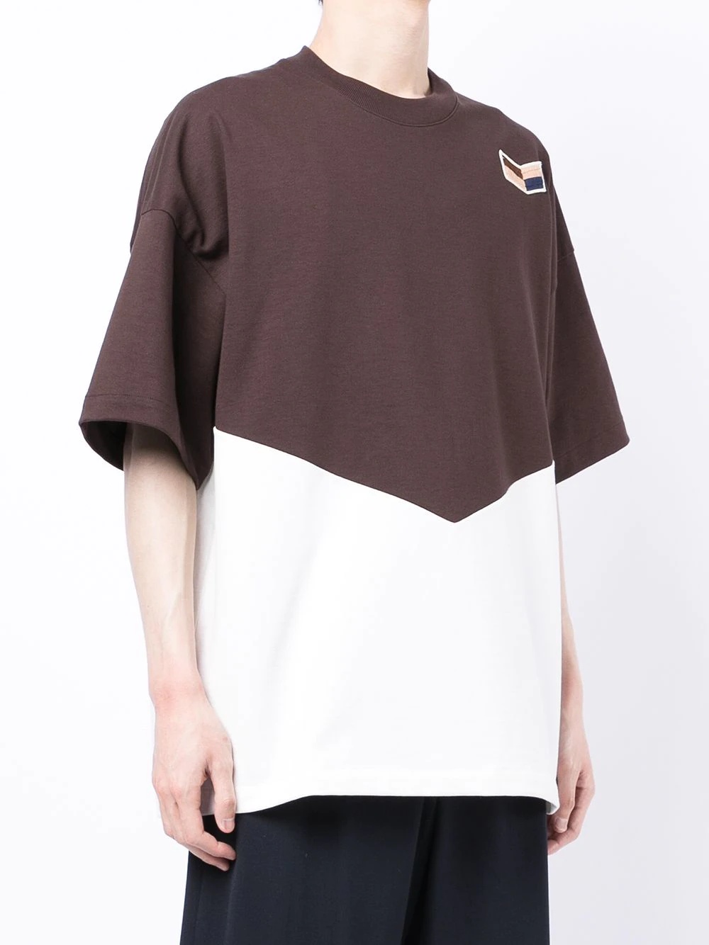 logo colour-block T-shirt - 3