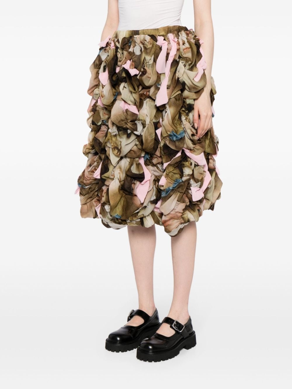 layered-design midi skirt - 3