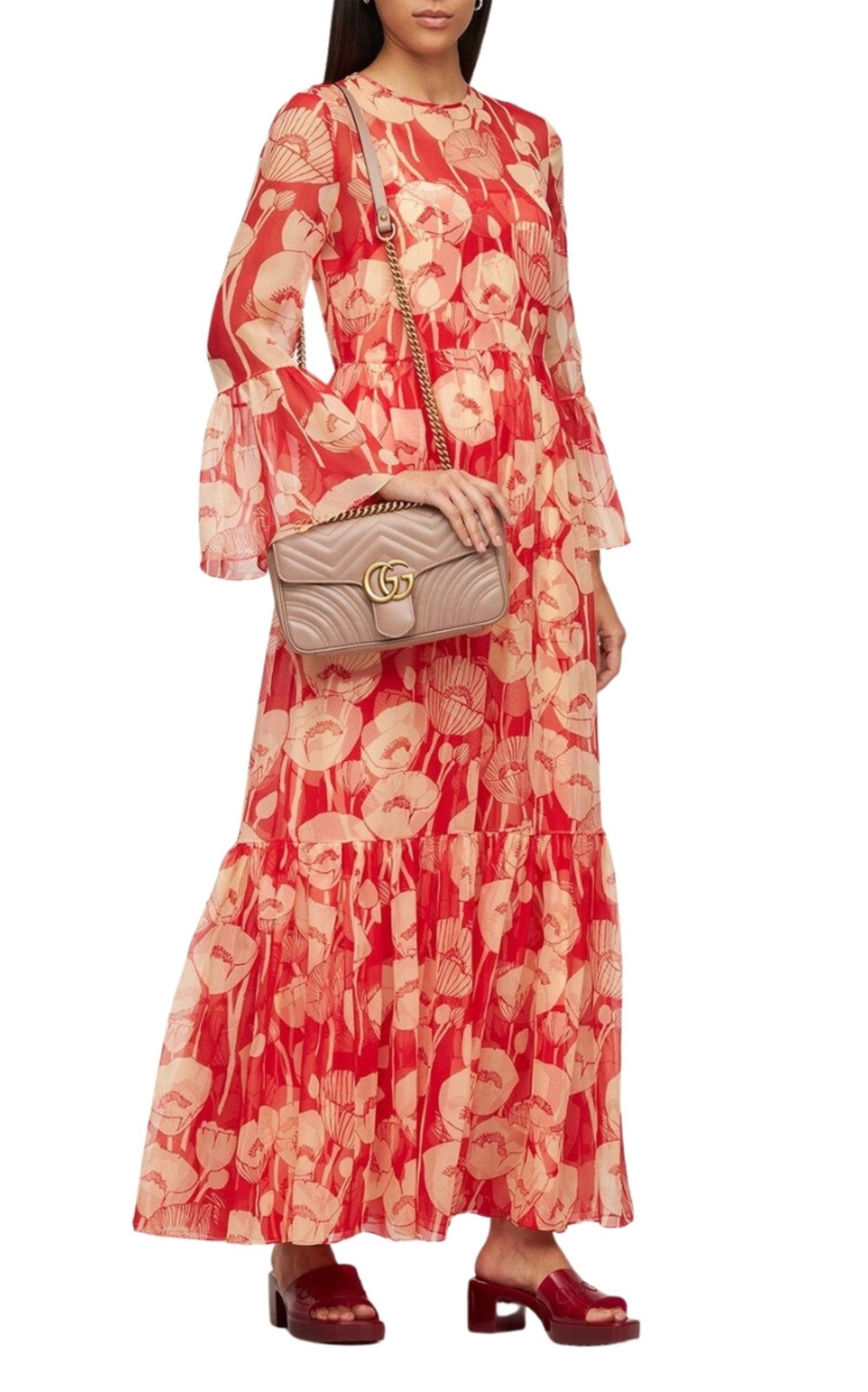 Poppy Silk Organza Maxi Dress - 2