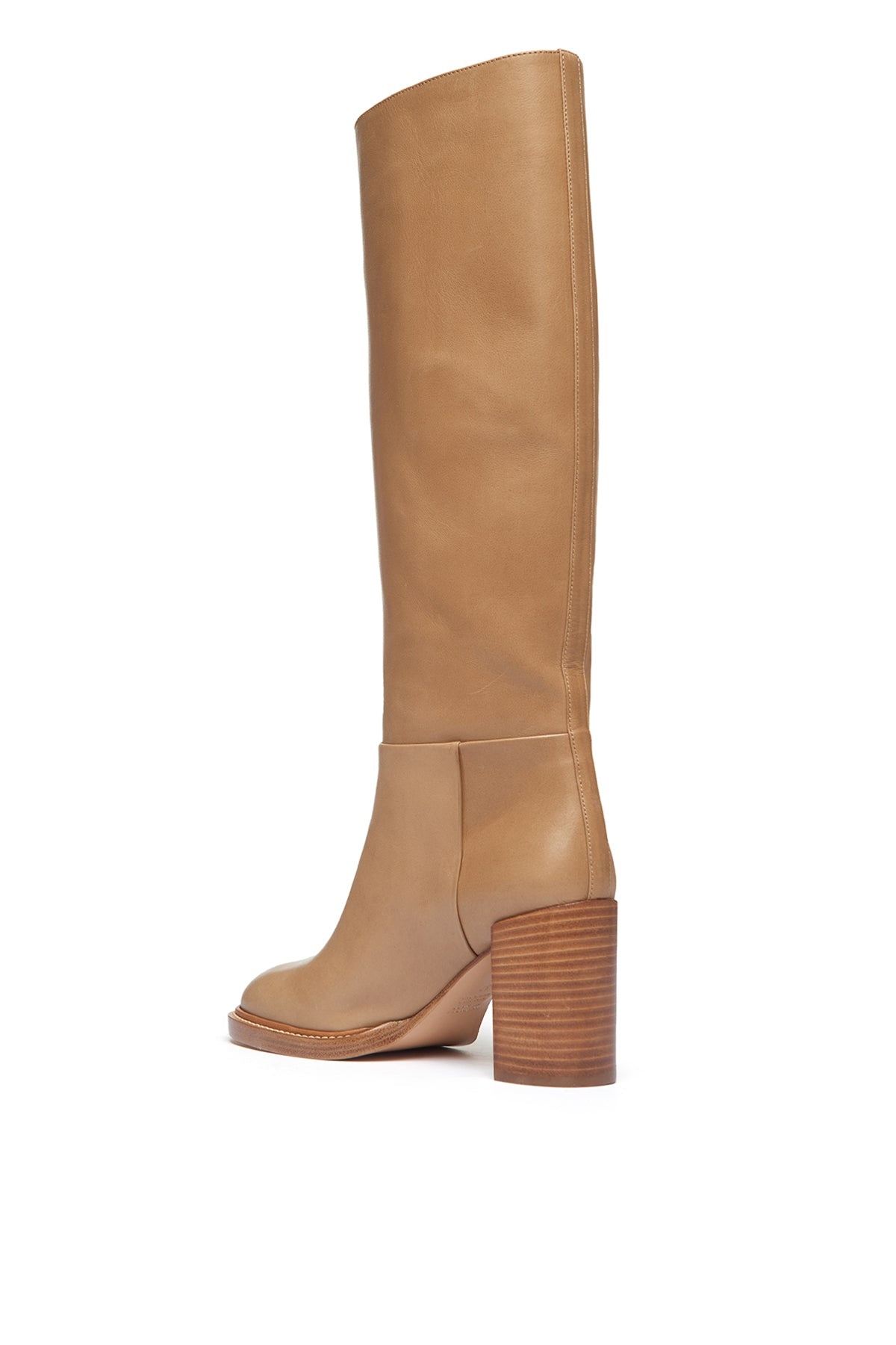 Bocca Knee High Boot in Dark Camel Leather - 3